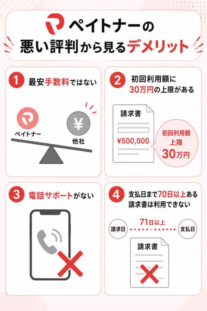 ペイトナーの悪い評判から見るデメリット