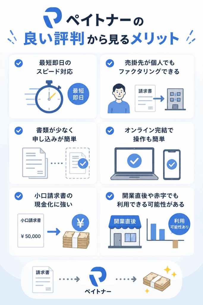 ペイトナーの良い評判から見るメリット