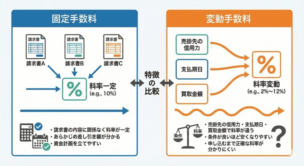固定手数料 vs 変動手数料の違い