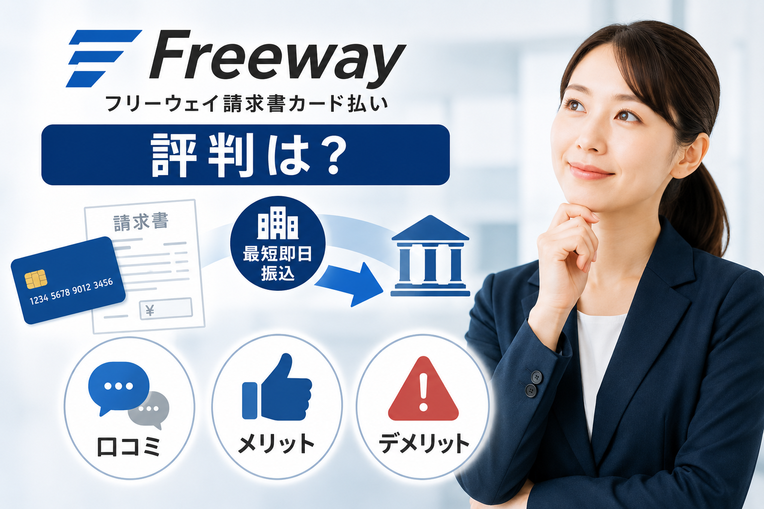 フリーウェイ請求書カード払い　評判・口コミ