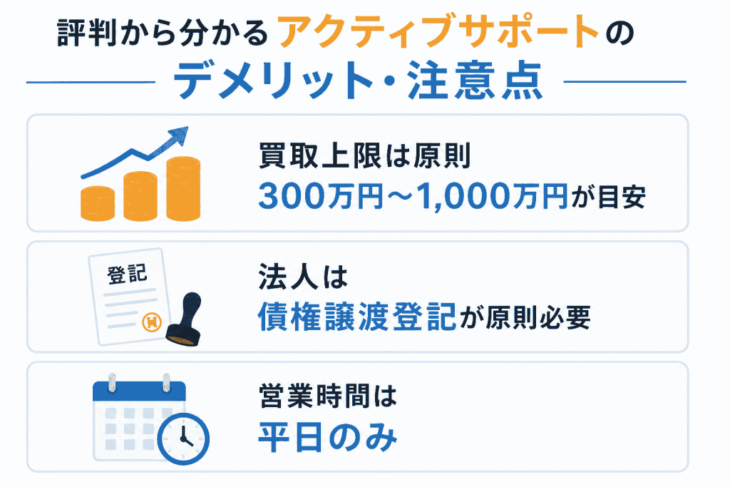 アクティブサポートのデメリット・注意点